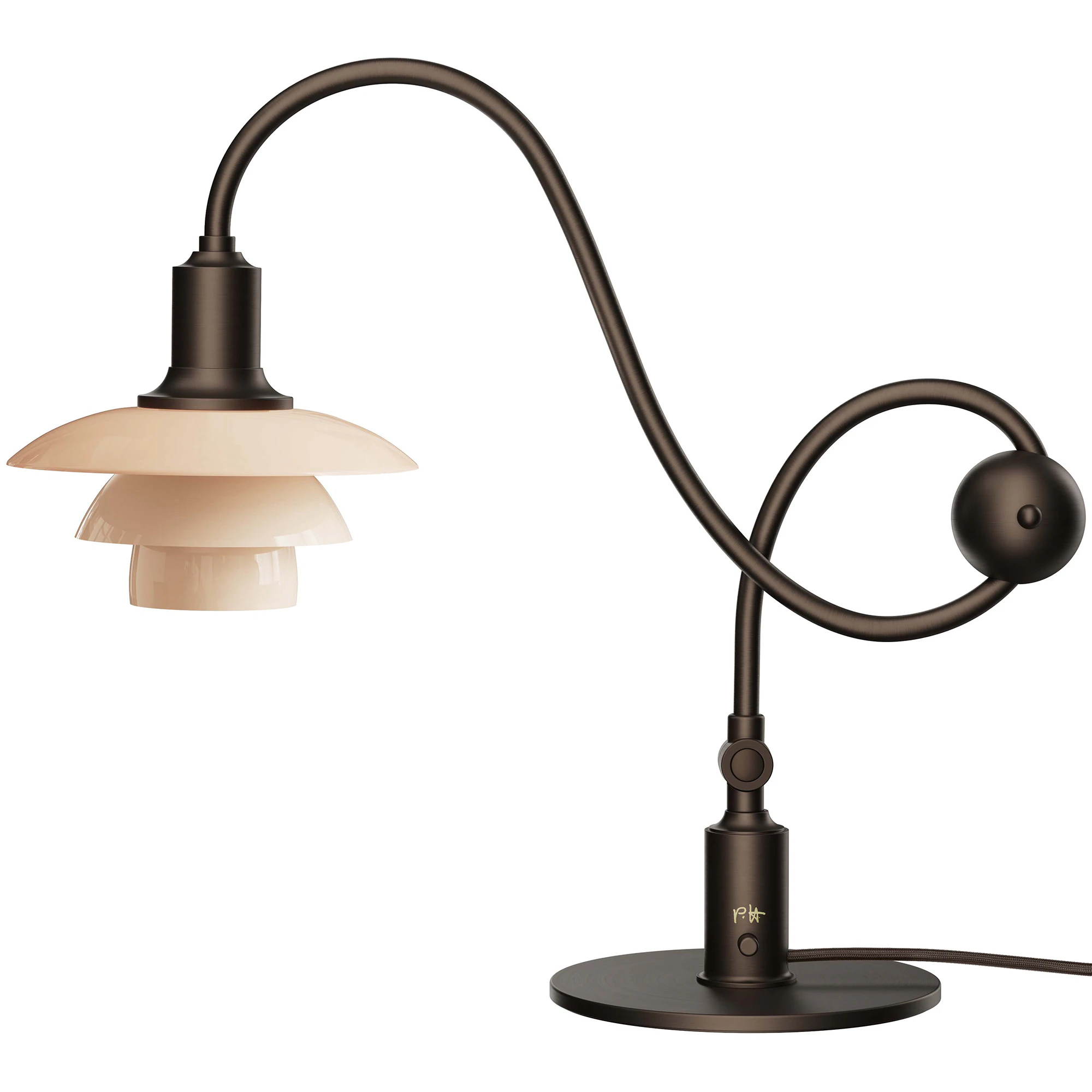 Louis Poulsen Ph 1/1 Piano Bordslampa - Bordslampor M&auml;ssing Dusty Terracotta