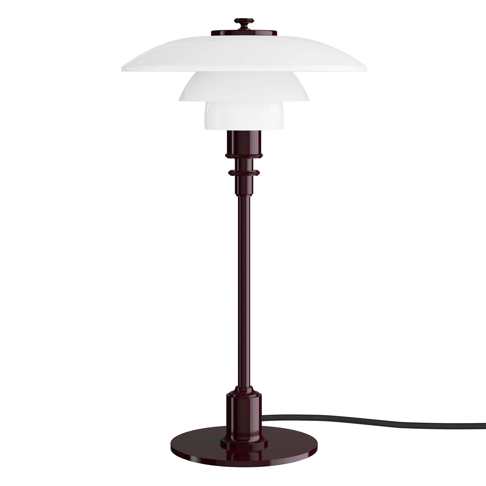 Louis Poulsen Ph 2/1 Bordslampa - Bordslampor Munbl&aring;st Opalglas Glossy Burgundy