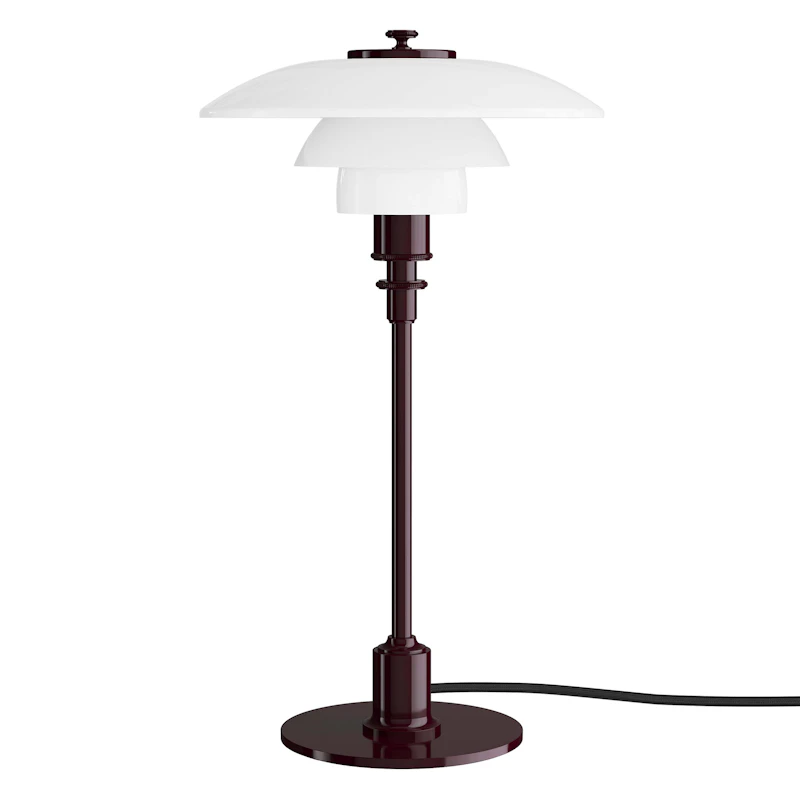 PH 2/1 Bordslampa, Glossy Burgundy