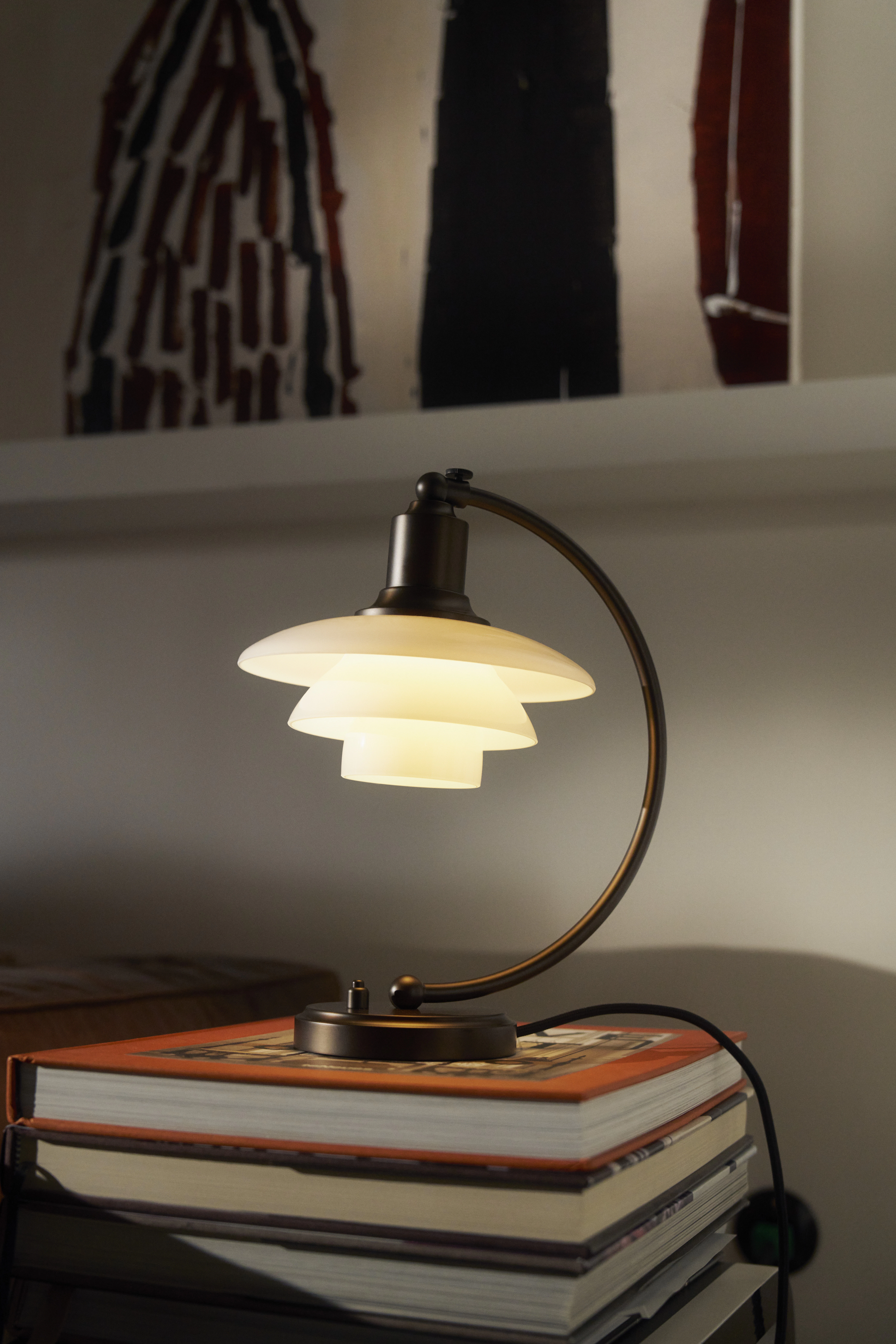 Louis Poulsen Ph 2/2 Luna Bordslampa / Opalglas, aged brass från Louis Poulsen, bild 5