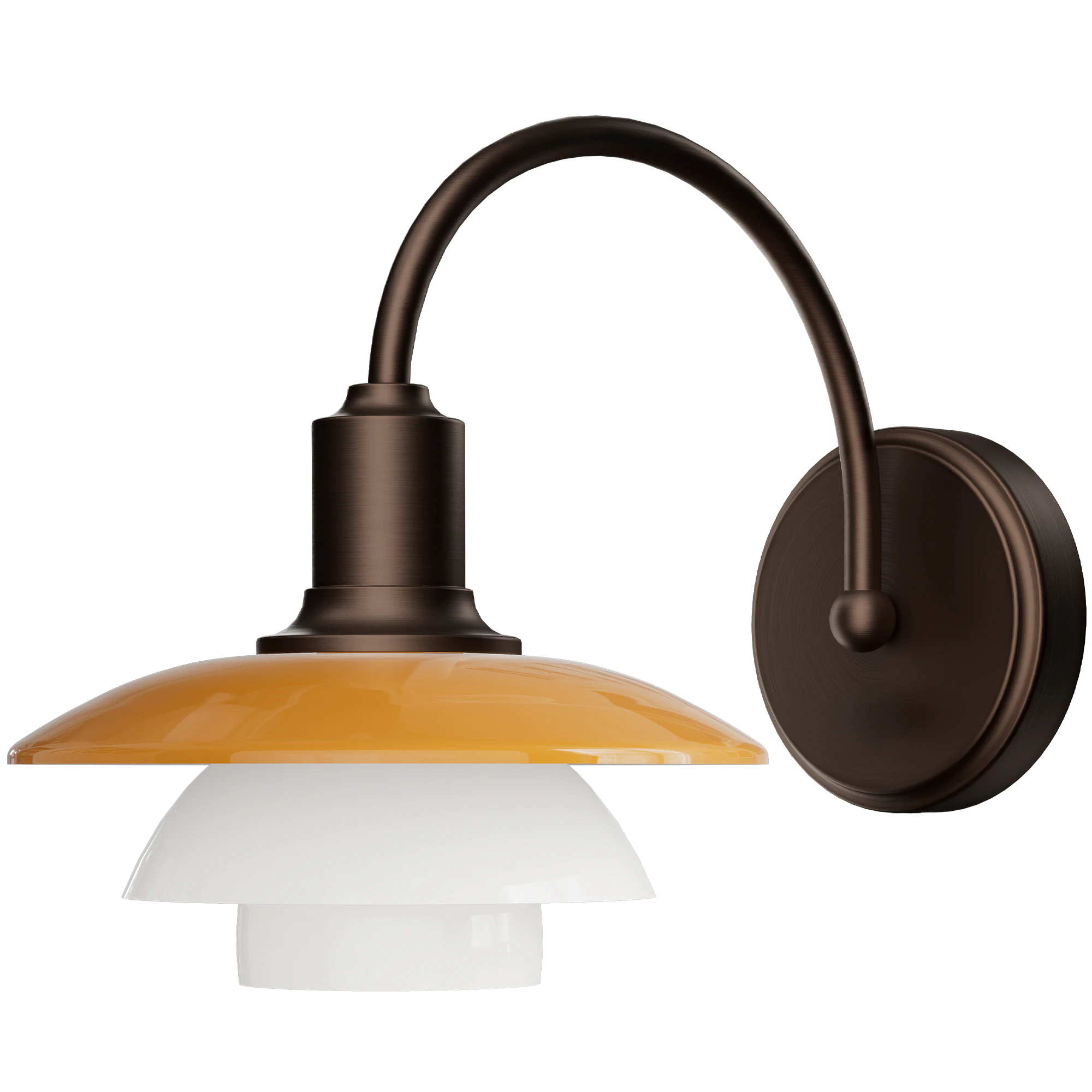 Louis Poulsen Ph 2/2 V&auml;gglampa Hardwired Centenary Edition / Opal White - V&auml;gglampor M&auml;ssing Amber