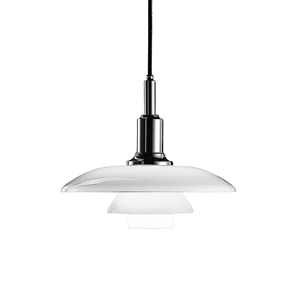 Louis Poulsen Ph 3/2 Pendel - Pendellampor Munblåst Opalglas Krom