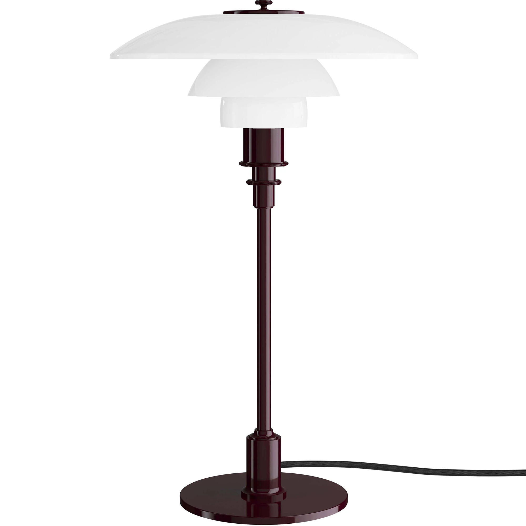 Louis Poulsen Ph 3/2 Bordslampa - Bordslampor Munbl&aring;st Opalglas Glossy Burgundy