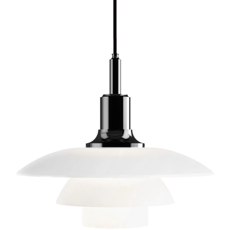 Louis Poulsen Ph 3½-3 Pendel Metalliserad/ - Pendellampor Opalglas Svart