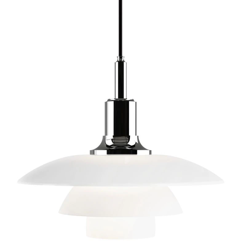 Louis Poulsen Ph 3½-3 Pendel Förad/ - Pendellampor Opalglas Krom