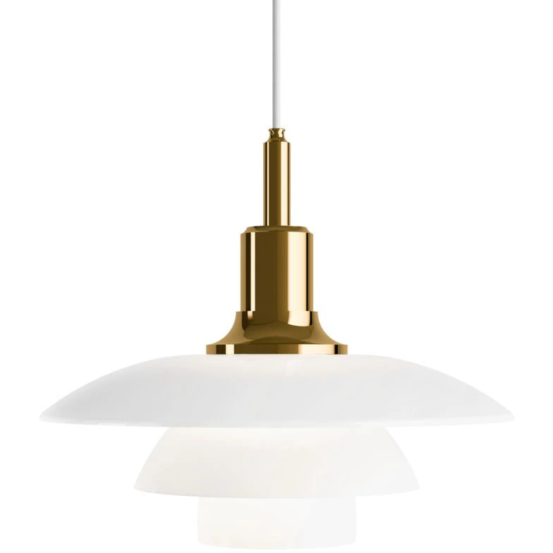 Louis Poulsen Ph 3½-3 Pendel / - Pendellampor Opalglas Mässing