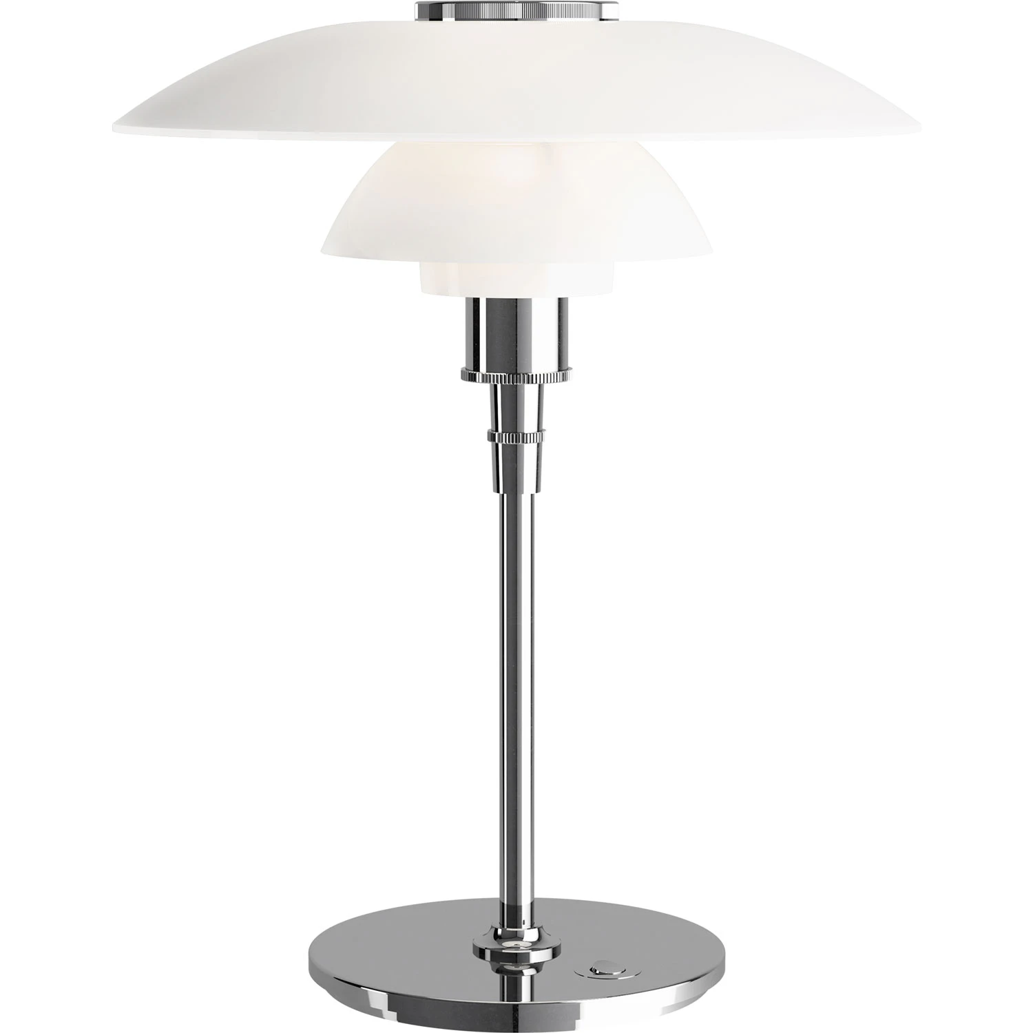Louis Poulsen Ph 4&frac12;-3&frac12; Glas Bordslampa F&ouml;rkromad/t Opalglas - Bordslampor M&auml;ssing Vit