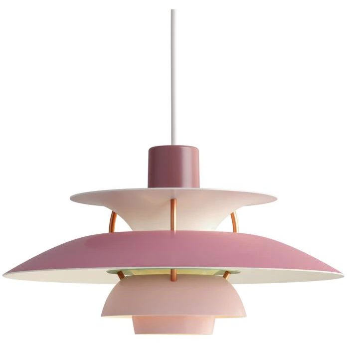 Louis Poulsen Ph 5 Mini Pendel - Pendellampor Aluminium Rosa