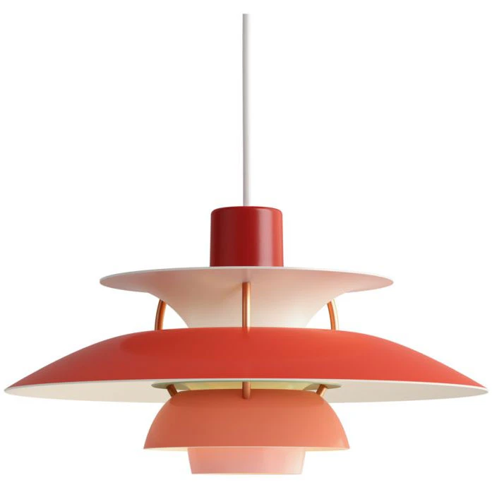 Louis Poulsen Ph 5 Mini Pendel - Pendellampor Aluminium Röd