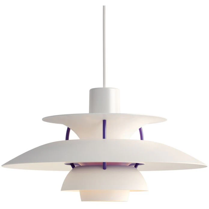 Louis Poulsen Ph 5 Mini Pendel - Pendellampor Aluminium Classic White