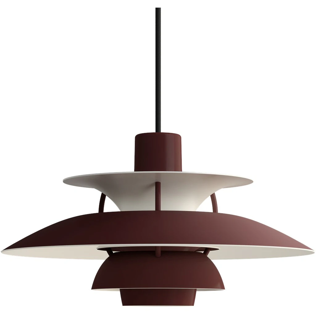 Louis Poulsen Ph 5 Mini Pendel - Pendellampor Monochrome Burgundy