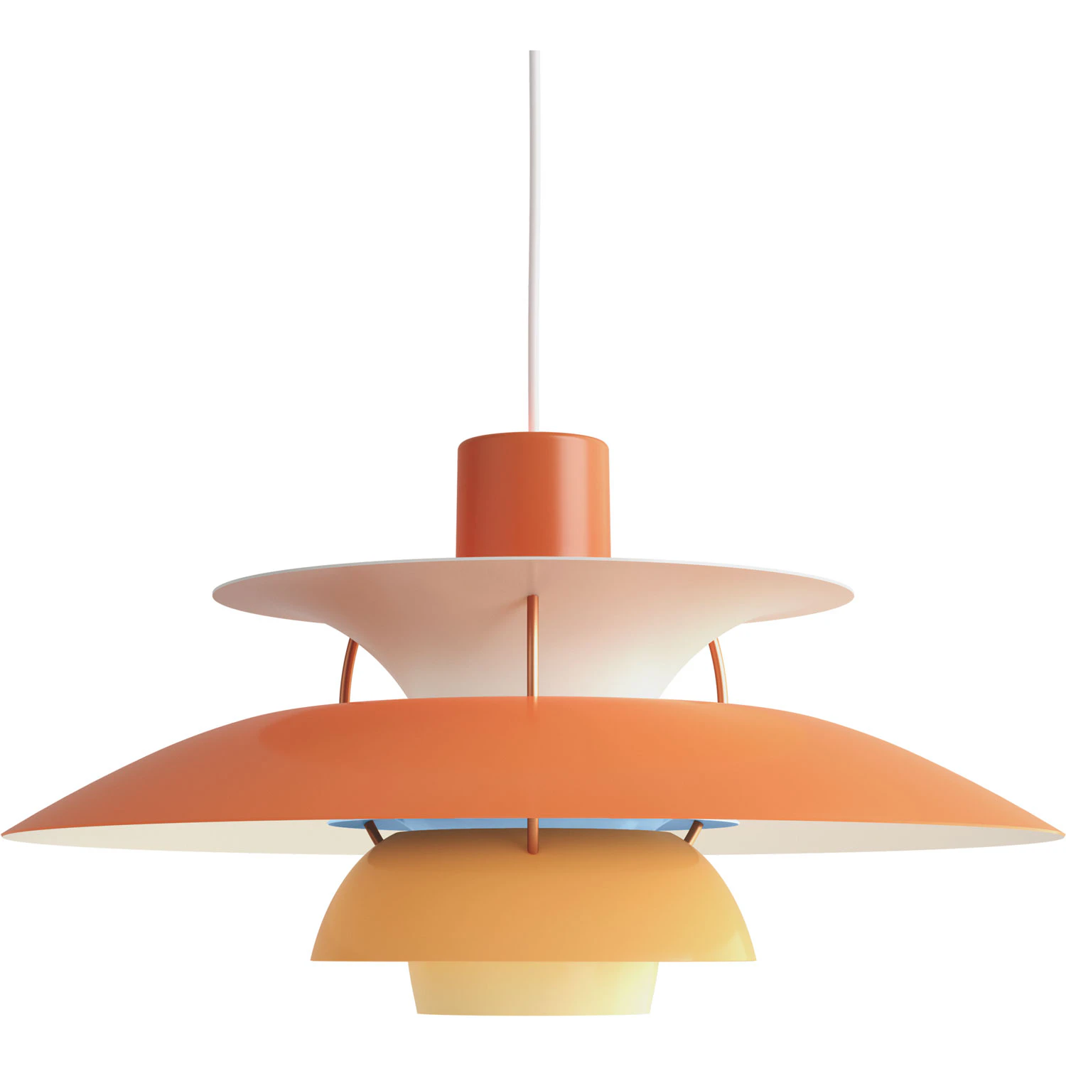 Louis Poulsen Ph 5 Pendel - Pendellampor Aluminium Hues Of Orange
