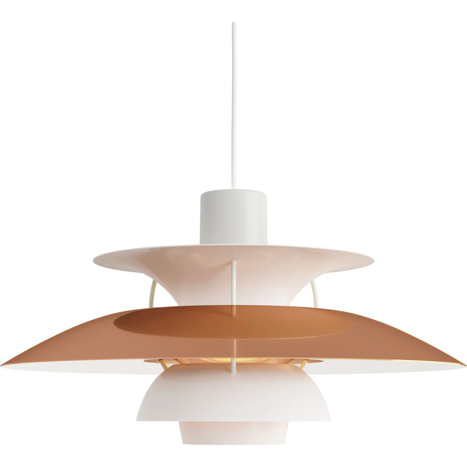 Louis Poulsen Ph 5 Pendel Koppar - Pendellampor Aluminium Vit