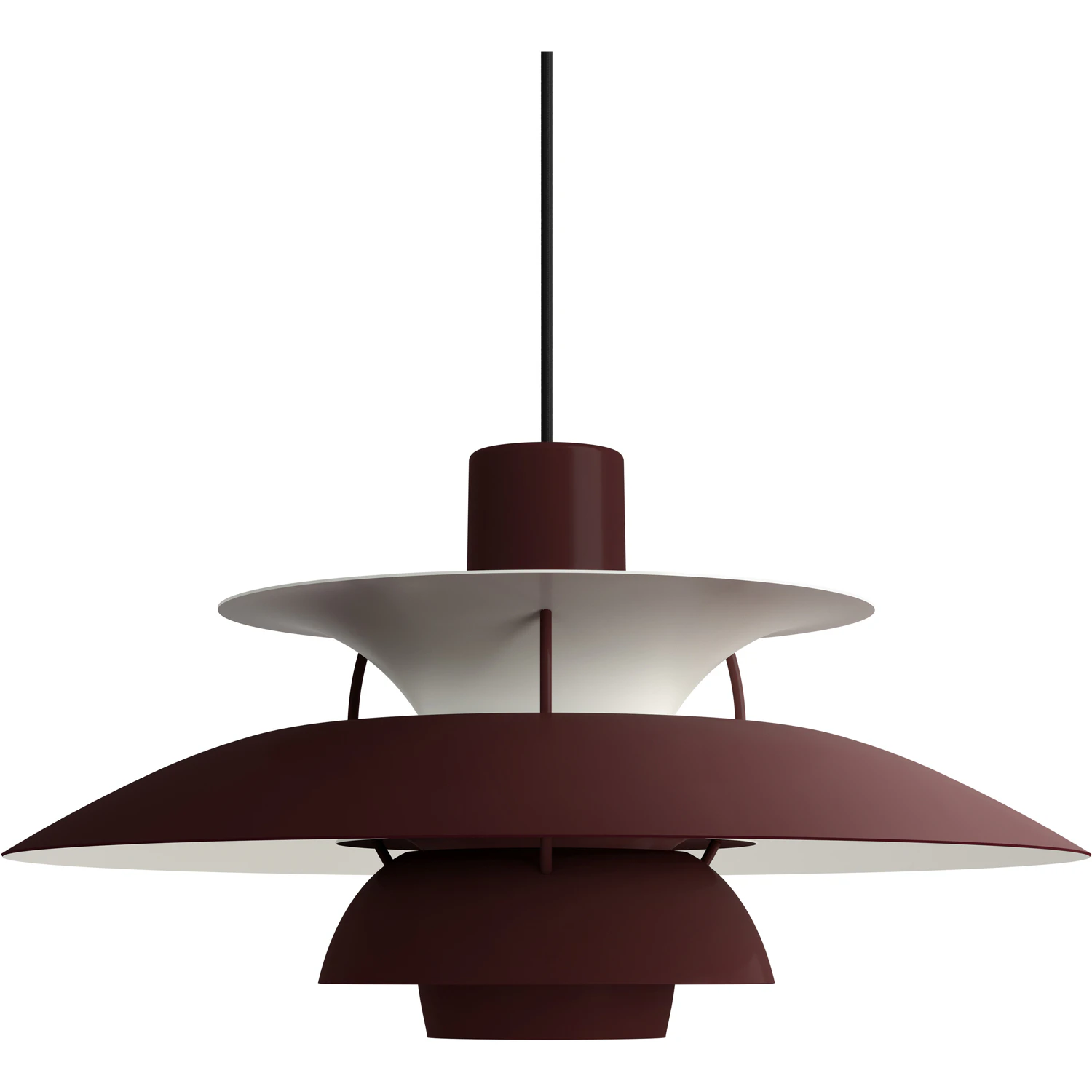 Louis Poulsen Ph 5 Pendel - Pendellampor Aluminium Monochrome Burgundy