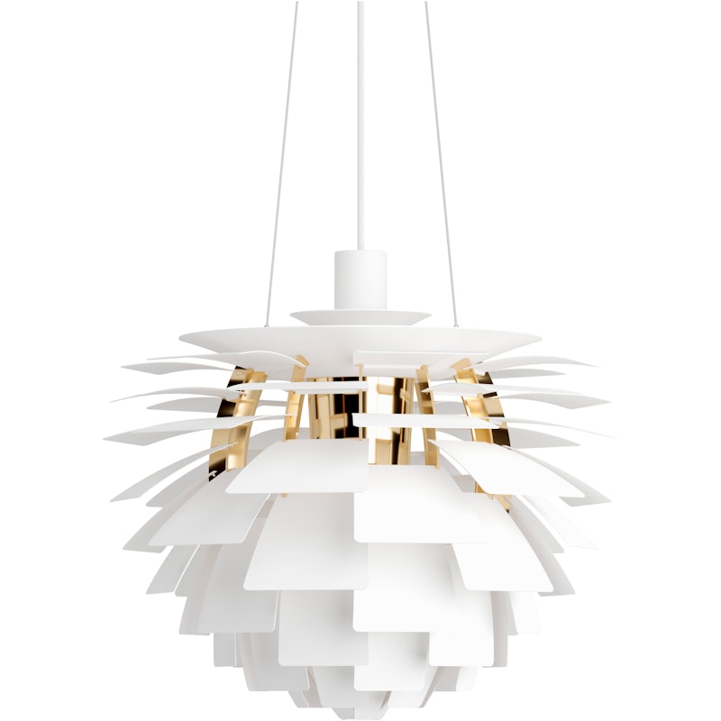 PH Artichoke Pendel 48 cm, Mässing / Soft White