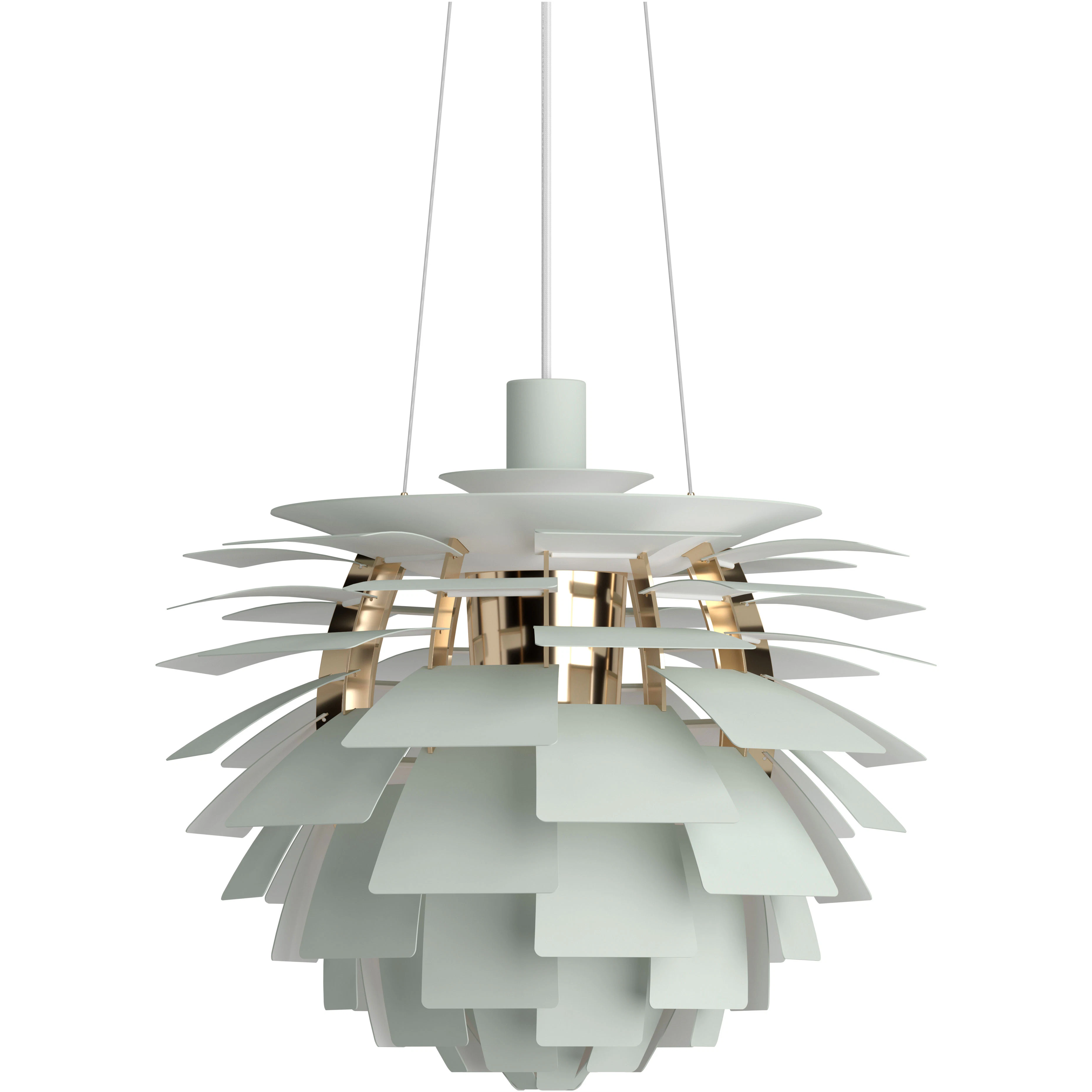 Louis Poulsen Ph Artichoke Pendel 48 Cm / Dusty Green - Pendellampor Mässing