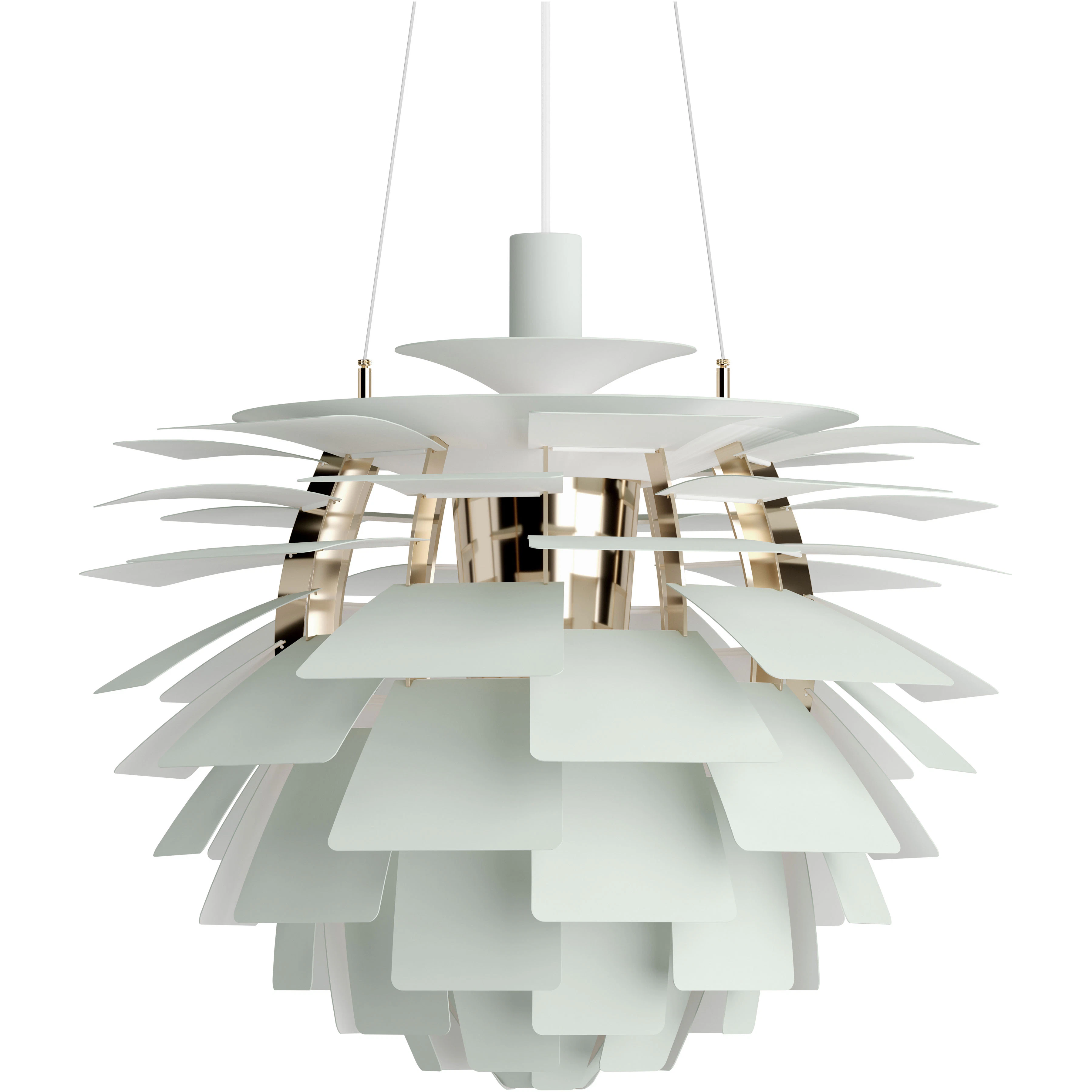 Louis Poulsen Ph Artichoke Pendel 60 Cm / Dusty Green - Pendellampor Mässing