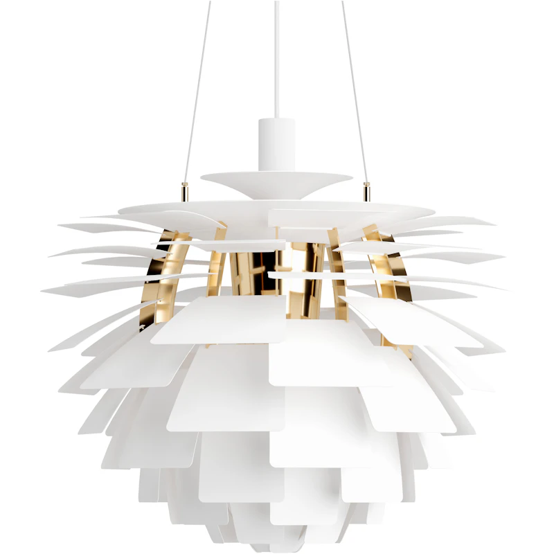 PH Artichoke Pendel 60 cm, Mässing / Soft White