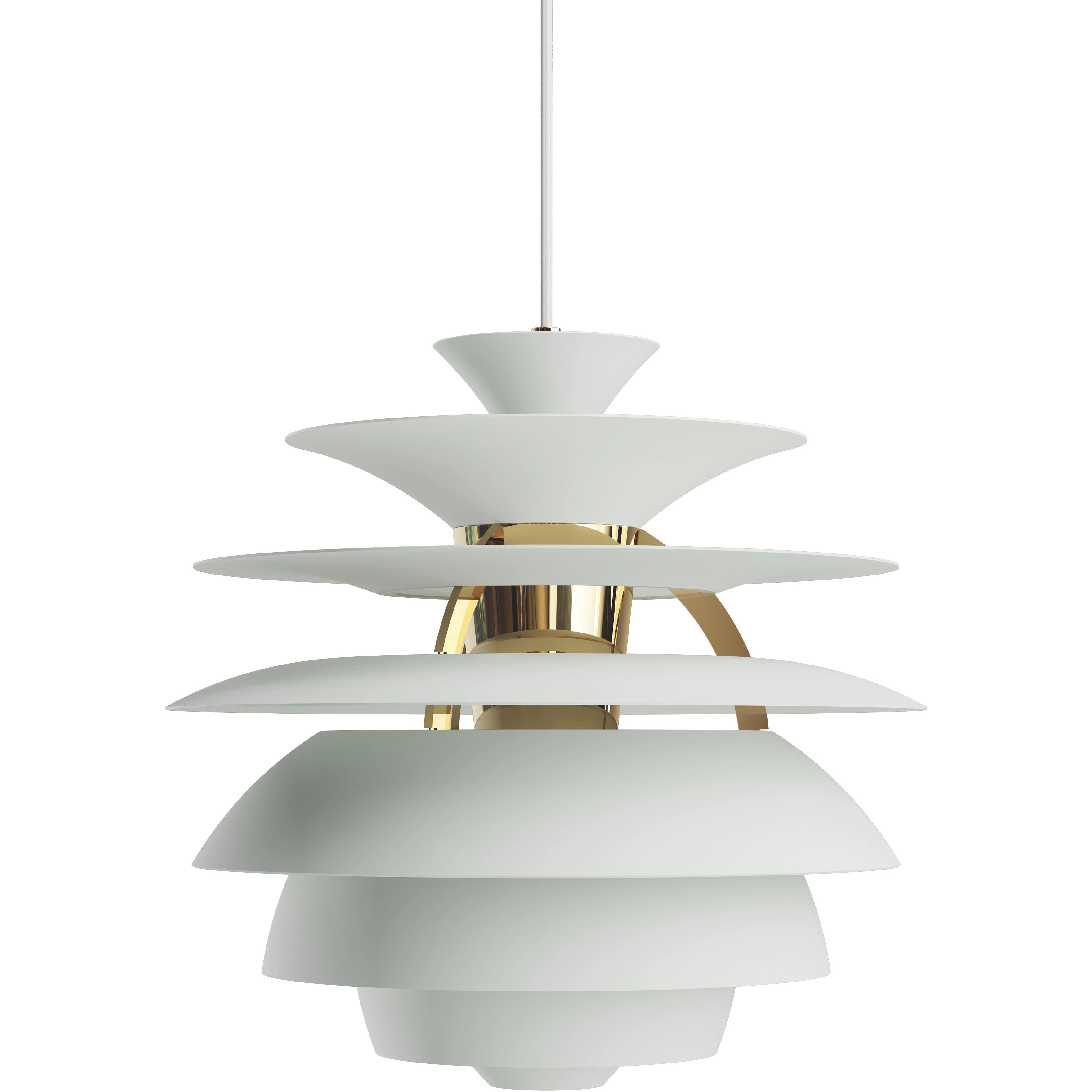 Louis Poulsen Ph Snowball Pendel Dusty Green / - Pendellampor Aluminium Mässing