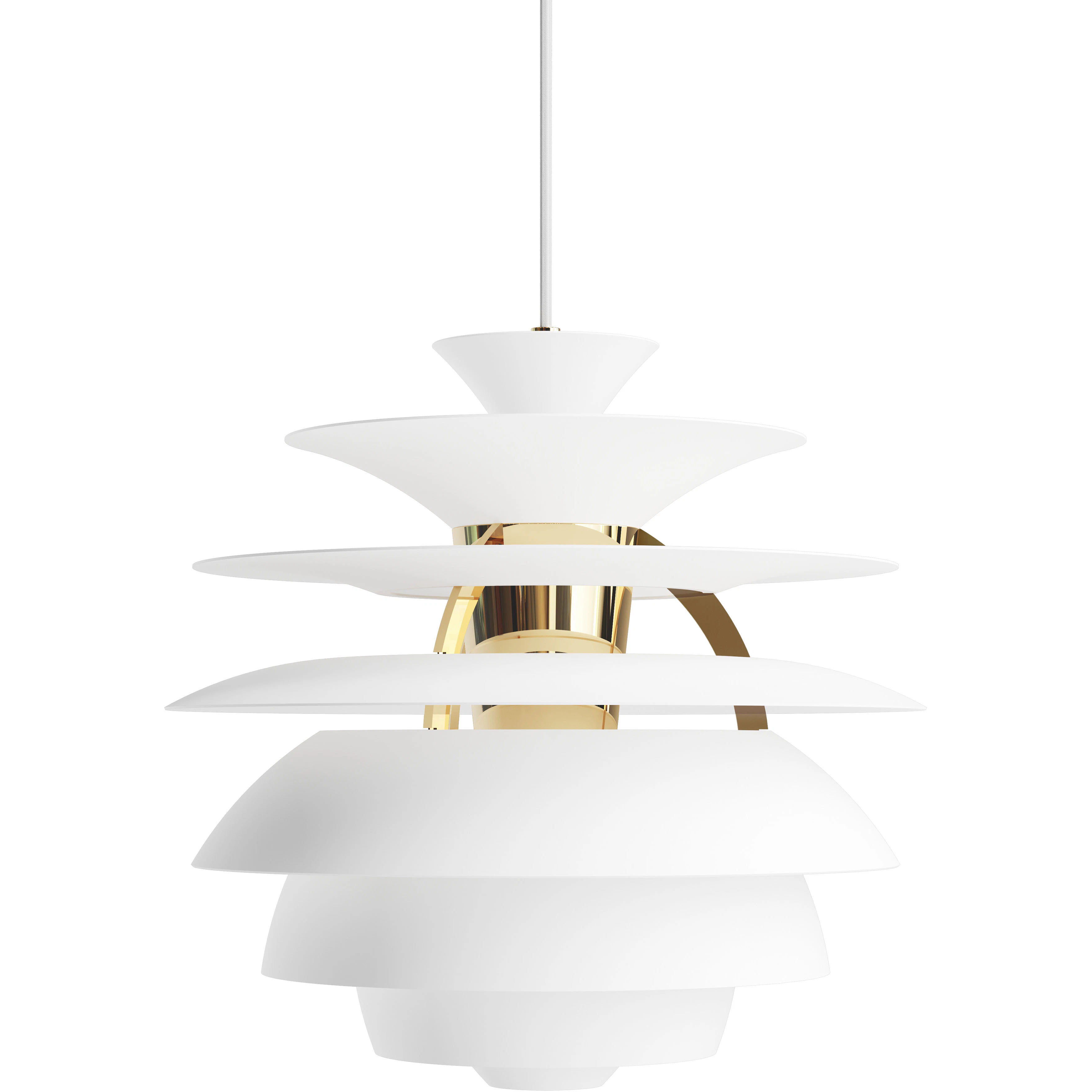 Louis Poulsen Ph Snowball Pendel Soft White / - Pendellampor Aluminium Mässing
