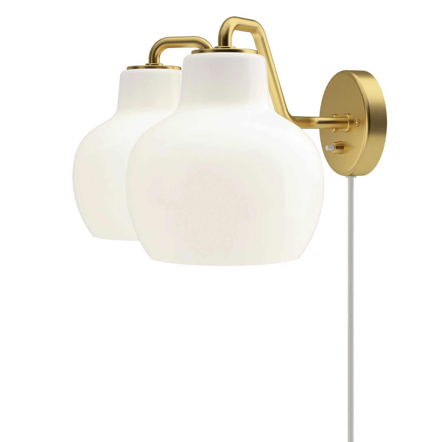 Louis Poulsen Vl Ring Crown Vägg 2x40 W Mässing - Vägglampor Opalglas Vit