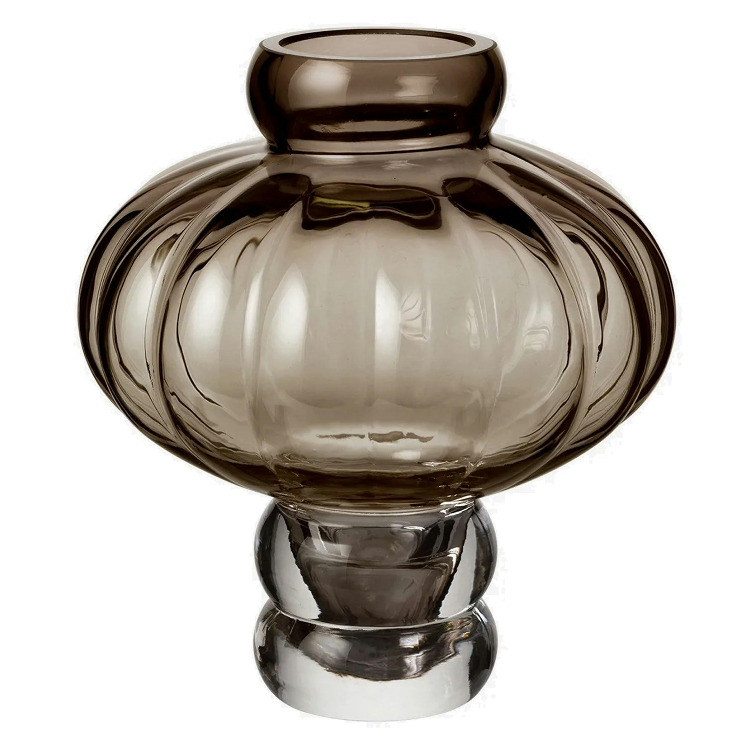 Louise Roe Balloon 02 Vas 20 Cm - Vaser Munbl&aring;st Glas Smoke