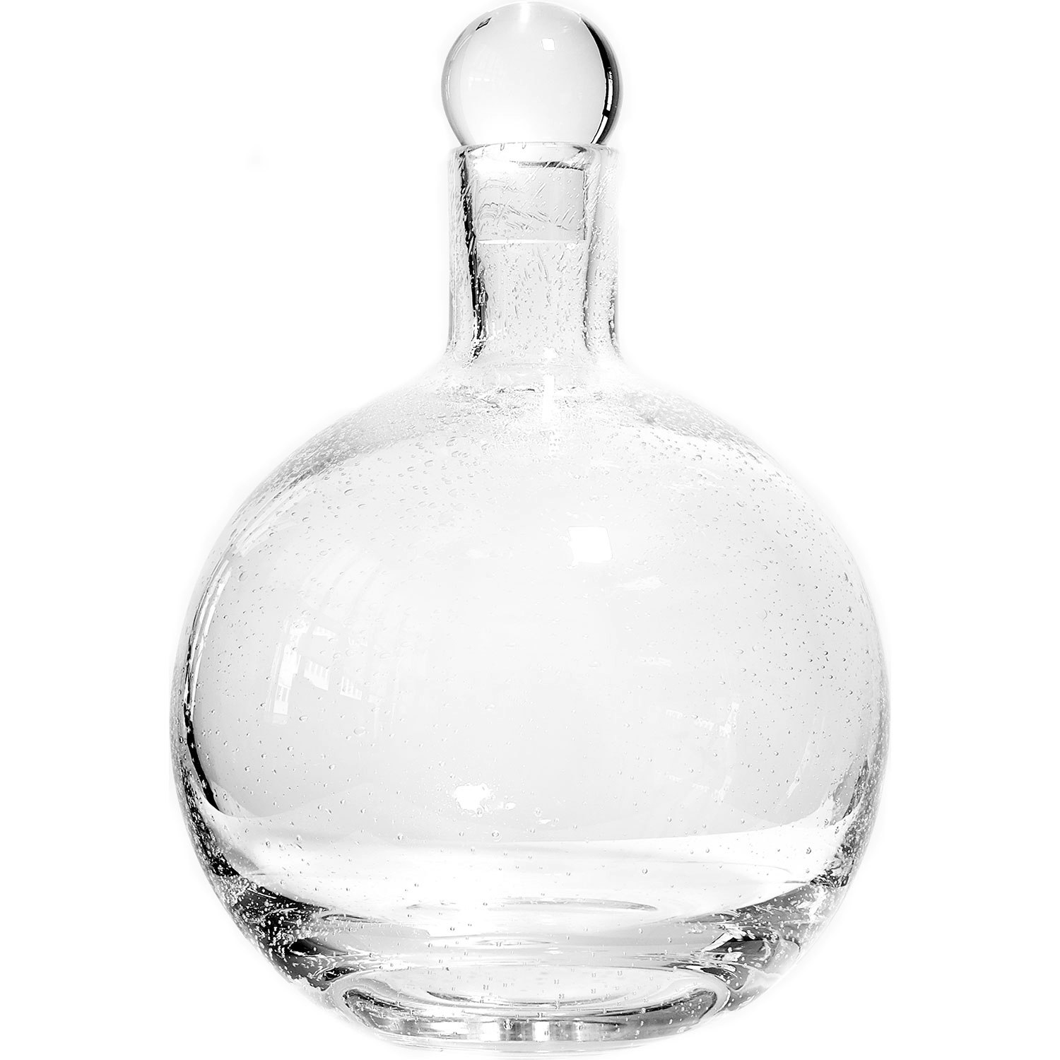 Louise Roe Bubble Glass Round Karaff &Oslash;18 Cm - Vattenkaraffer & Vattenkannor Munbl&aring;st Glas Klar
