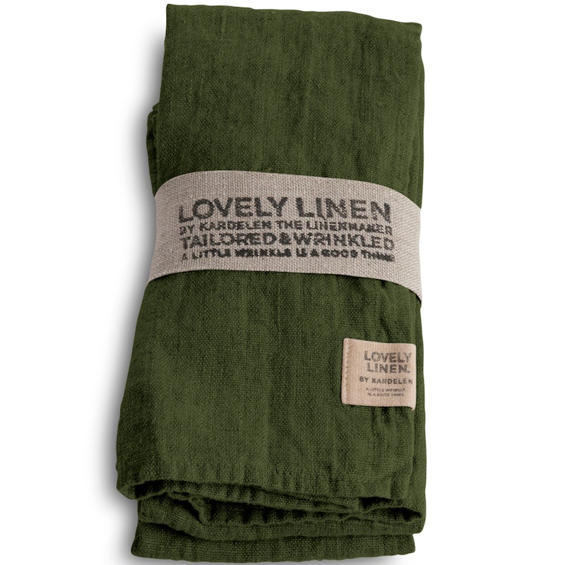 Lovely Servetter Linne 4-pack, Jeep Green