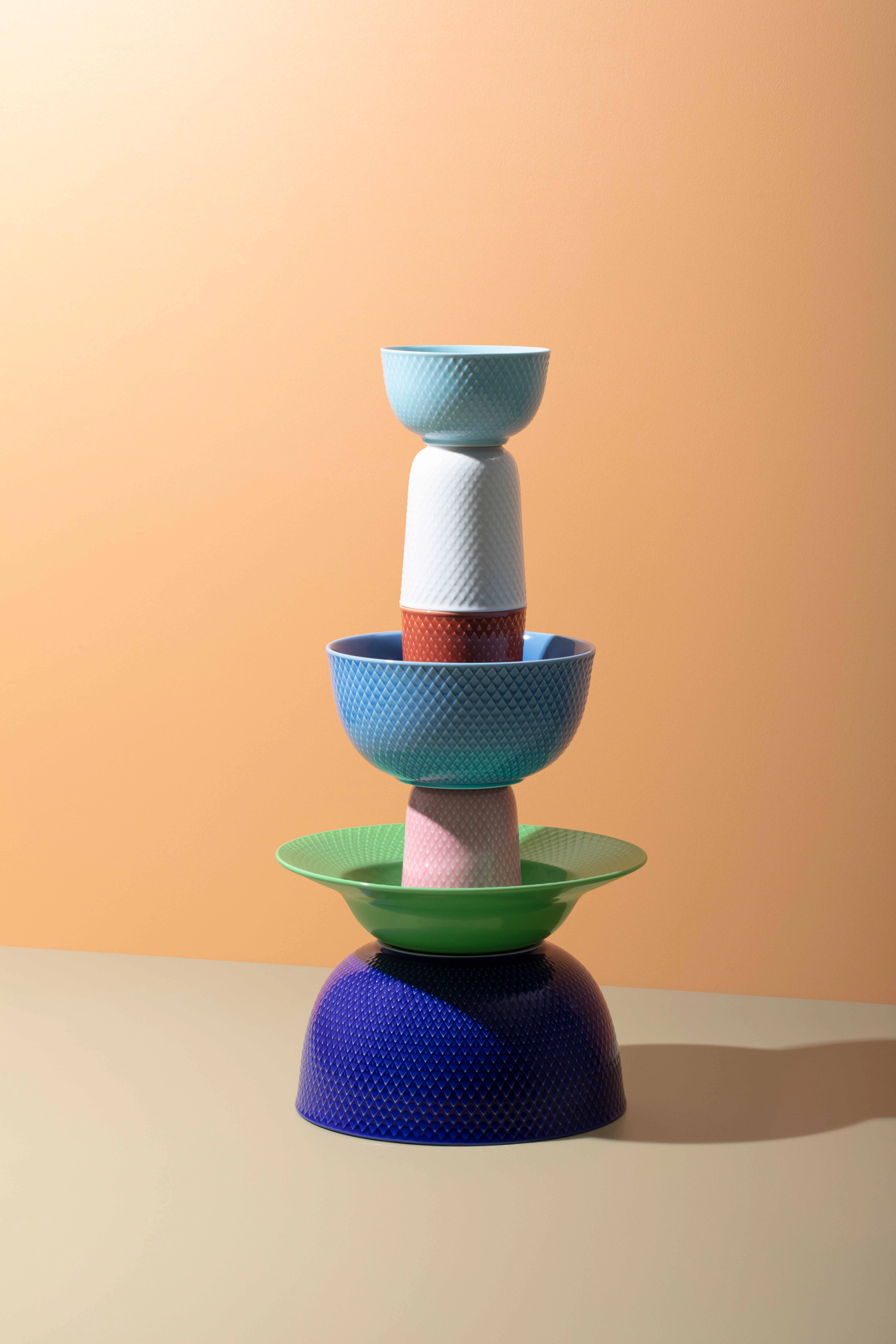 Lyngby Porcelæn Rhombe Color Djup Tallrik Ø24,5 Cm, grön från Lyngby Porcelæn, bild 4