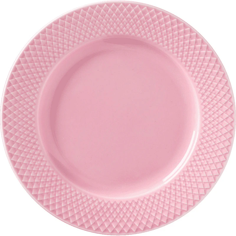 Rhombe Color Tallrik Ø21 cm, Rosa