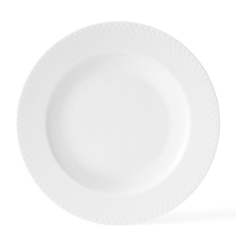 Rhombe Djup Tallrik Ø23cm, Vit