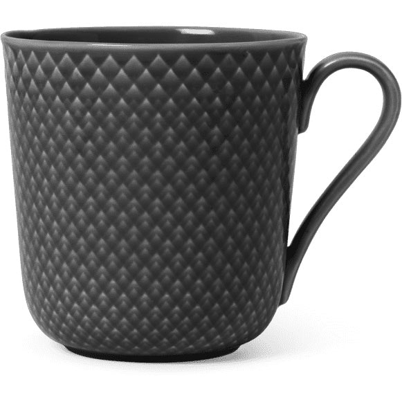 Lyngby Porcel&aelig;n Rhombe Earth Mugg 39 Cl - Kaffekoppar Porslin Slate