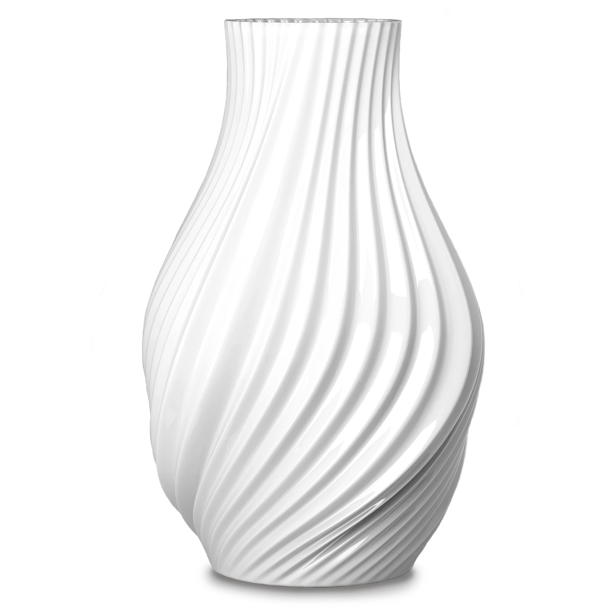 Lyngby Porcel&aelig;n Twist Vas H18 Cm Vas - Vaser Porslin Vit