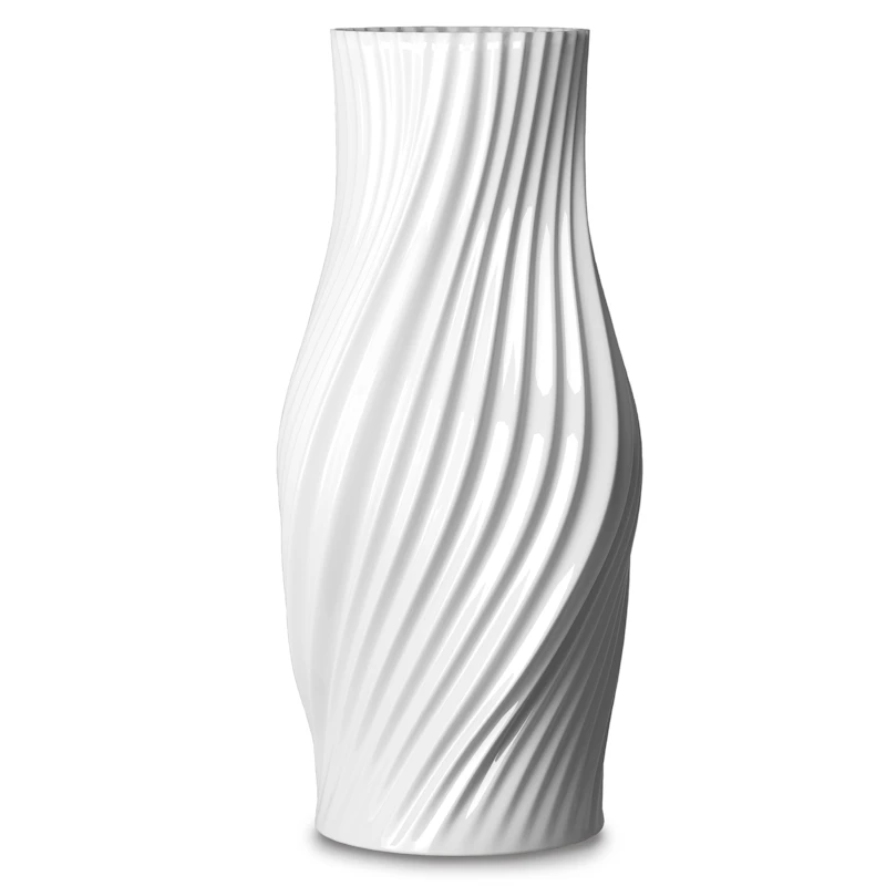 Twist Vas H18 cm vit porslin Vas