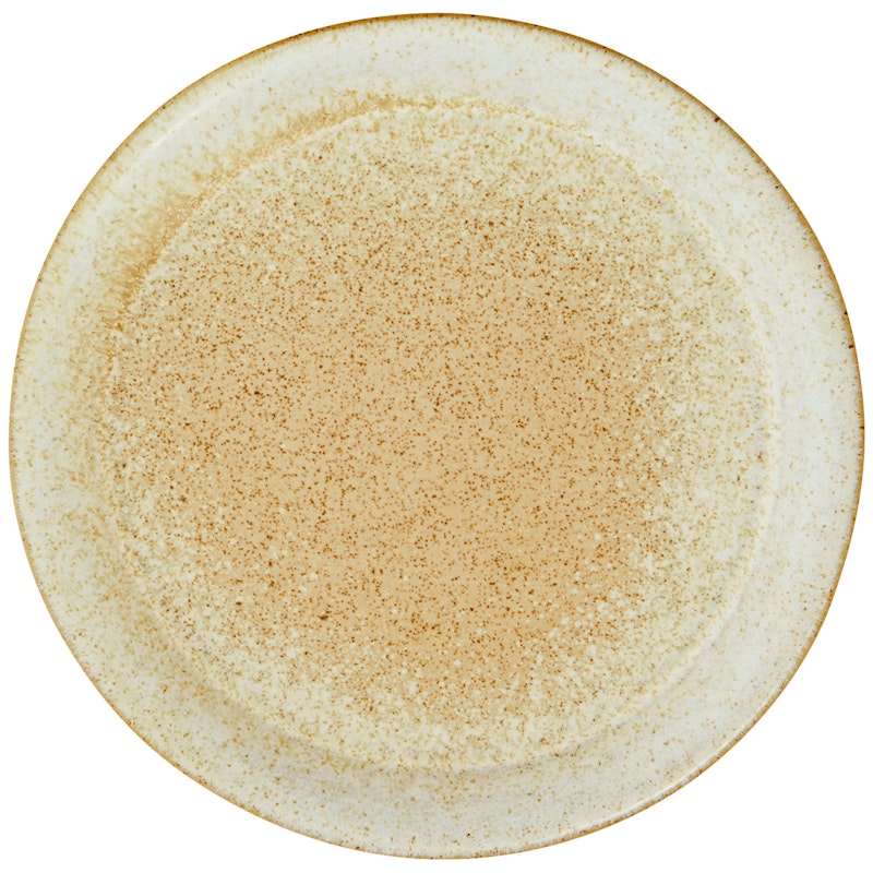 Assiett Ø16 cm, Off-white / Gul