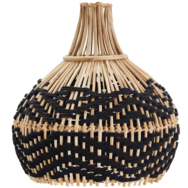 Bamboo Lampskärm, Natural/Svart