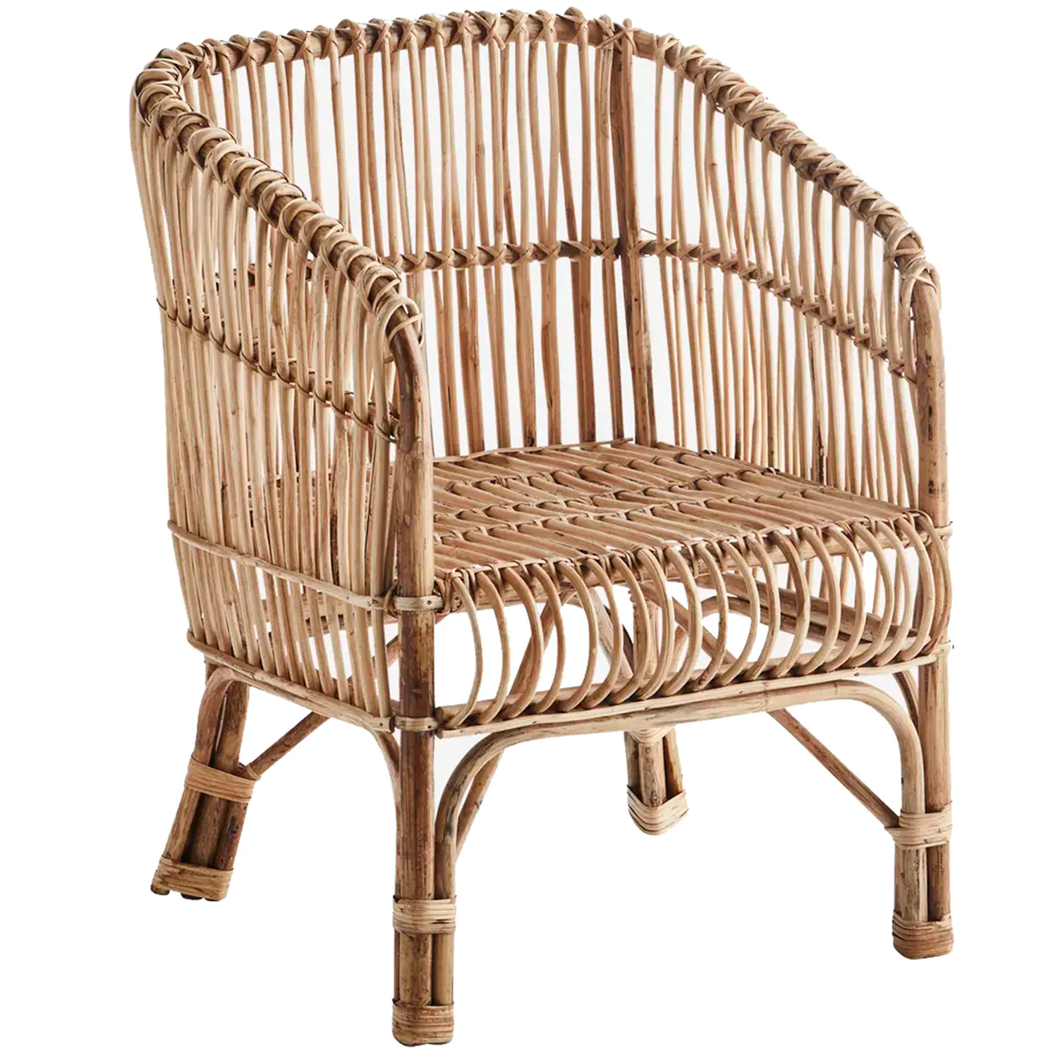 madam stoltz bamboo loungestol - bambu natural