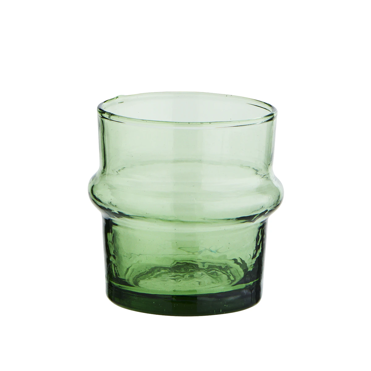 madam stoltz beldi dricksglas 6 cl - dricksglas återvunnet glas grön