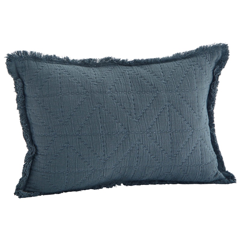Broderat Kuddfodral 30x45 cm, Dusty Blue