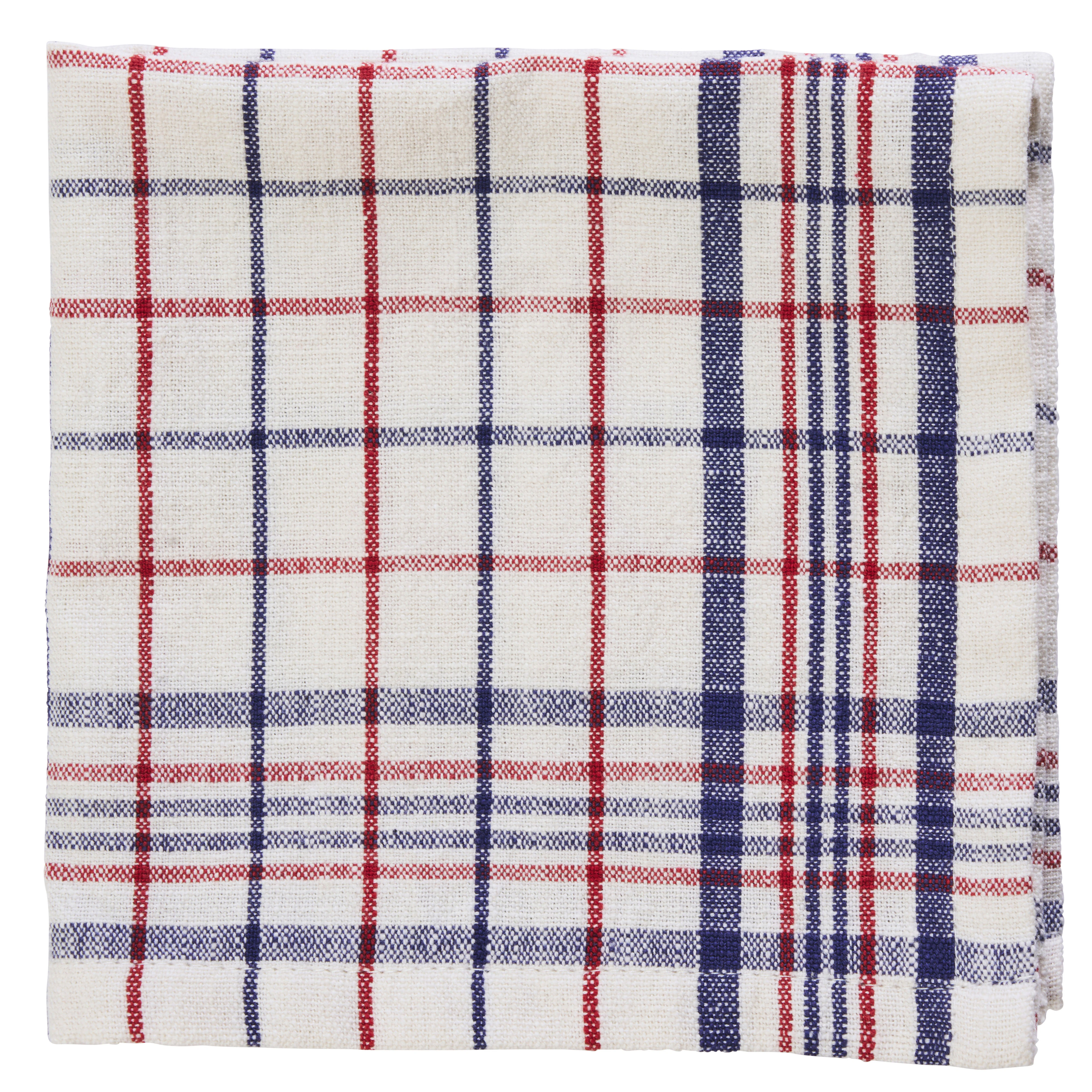 Madam Stoltz Checked Cotton Servetter 4-pack - Servetter & Tillbehör Bomull Blå