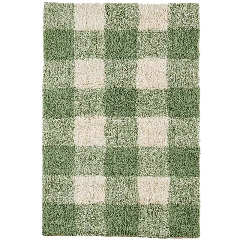 Checked Badrumsmatta 60x90 cm, Grön