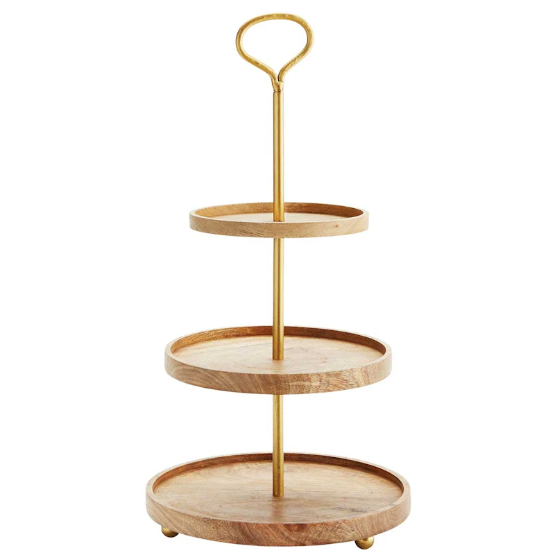 Kakvåningsfat Trä, 59 cm