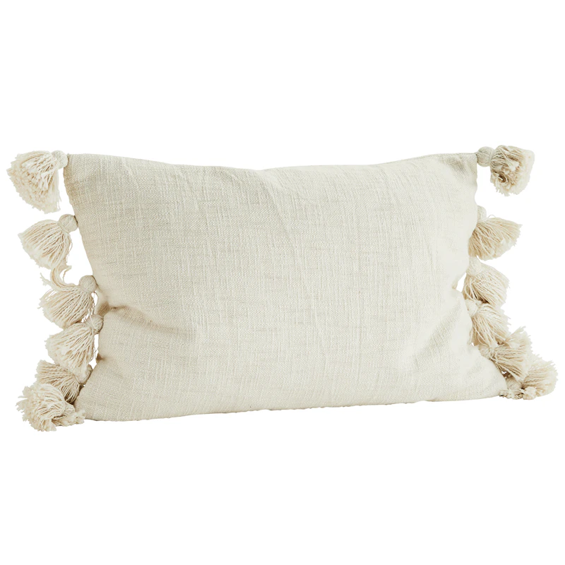 Kuddfordral Med Fransar 40x60 cm, Off-White