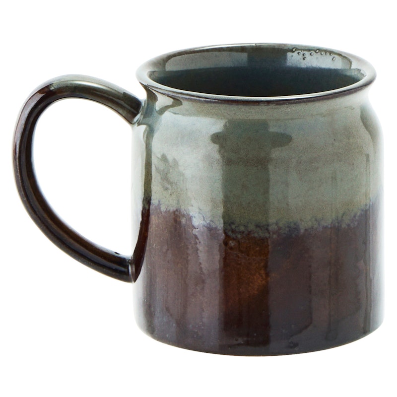 Mugg Med Öra Ø8 cm, Brun / Grå