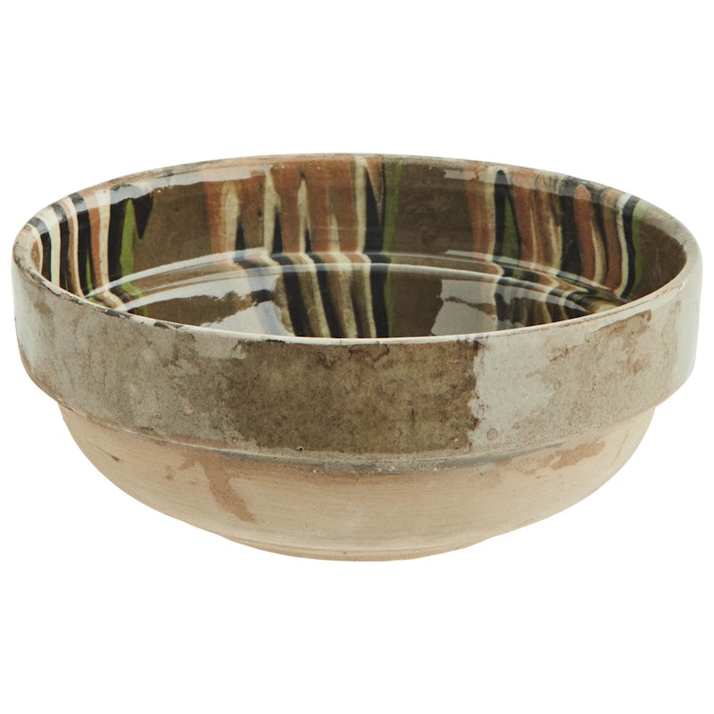 Skål 16 cm, Taupe/Grön