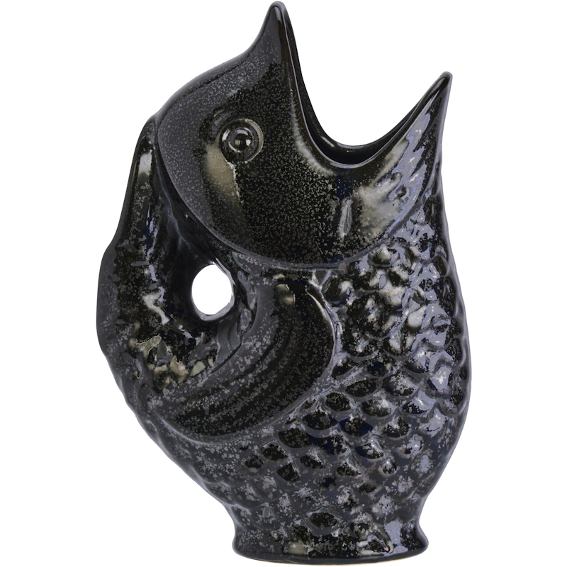 Stoneware fish Vas, Svart
