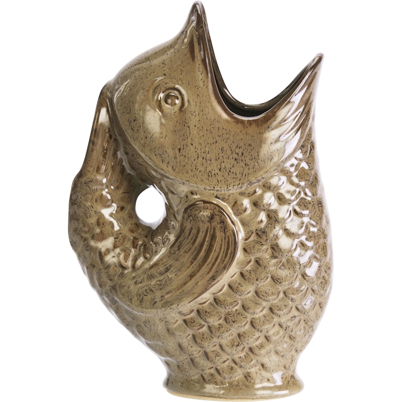 Stoneware fish Vas, Beige