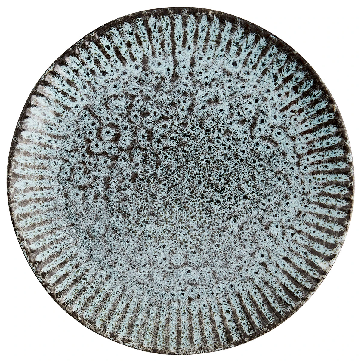 madam stoltz tallrik 27 cm - stengods petrolgrön