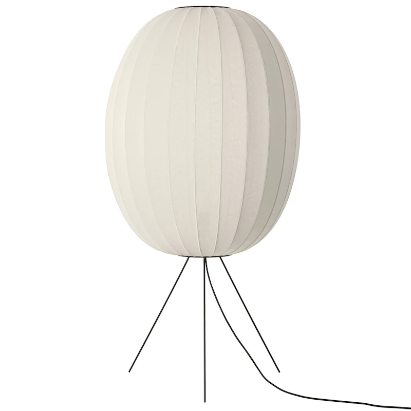 Knit-Wit Golvlampa Hög Oval Ø65  cm, Pärlvit