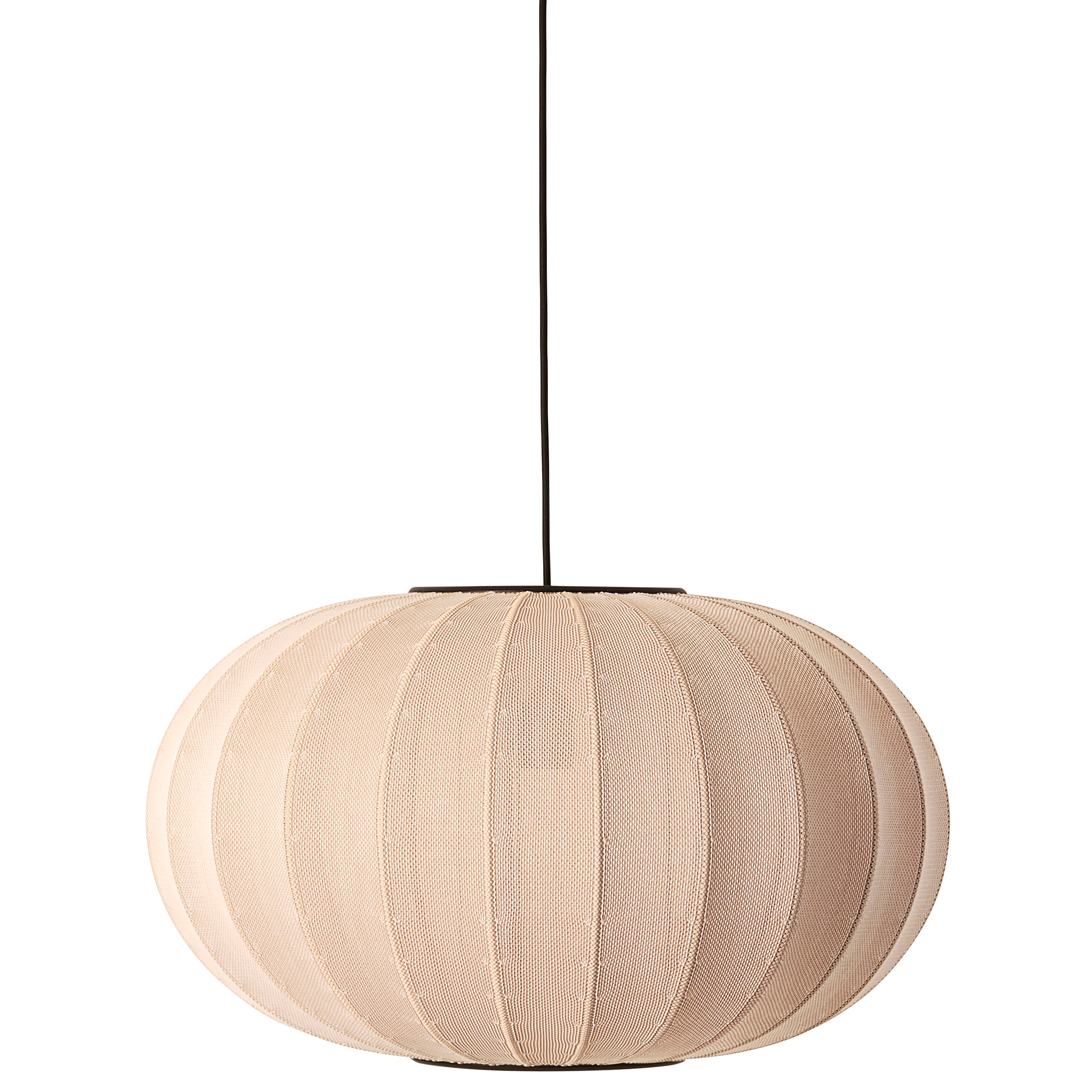 Made By Hand Knit-wit Led Pendel Oval Ø57 Cm - Pendellampor Polyester Sand Stone